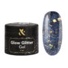 F.O.X Glow Glitter Gel №06 Гель для дизайну з срібними блискітками та слюдою, 5 мл