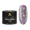 F.O.X Glow Glitter Gel №07 Гель для дизайну з конфеті, слюдою та блискітками, 5 мл