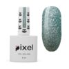 Гель-лак Pixel №130 блідо-зелений із срібними блискітками, 8 мл