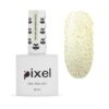Гель-лак Pixel Bamboleo №02 бежево-жовтий з різнокольоровими конфеті, 8 мл