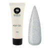 SAGA Poly Gel NEW №09 прозорий з блискітками, 30 мл