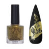 SAGA Stamping Shine №07 Лак для стемпінгу оливковий хром, 8 мл
