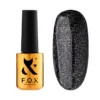 Гель-лак F.O.X Diamond №04 чорний із різнокольоровим шимером, 7 мл