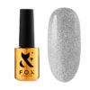 Гель-лак F.O.X Party №15 світлий срібний з блискітками, 7 мл