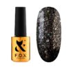 Гель-лак F.O.X Radiance №01 чорний з блискітками і слюдою, 7 мл