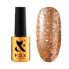 Гель-лак F.O.X Radiance №03 рожеве золото з блискітками і слюдою, 7 мл