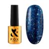 Гель-лак F.O.X Radiance №06 синій з блискітками і слюдою, 7 мл