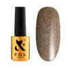 Гель-лак F.O.X Sparkle №03 бежевий з блискітками, світловідбивний, 7 мл