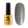 Гель-лак F.O.X Sparkle №05 срібний з блискітками, світловідбивний, 7 мл