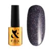 Гель-лак F.O.X Sparkle №08 фіолетовий з блискітками, світловідбивний, 7 мл