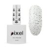 Гель-лак Pixel Drops №01 молочний з чорною крихтою, 8 мл
