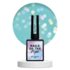 NAILSOFTHENIGHT Party base №05 Неоново-блакитна база з голографічними шестигранниками, 10 мл