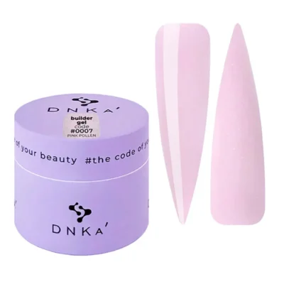 DNKa' Builder Gel №07 Pink Pollen Будівельний гель ніжно-рожевий з блискітками