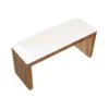 Kodi Armrest on brown legs "Pearl"